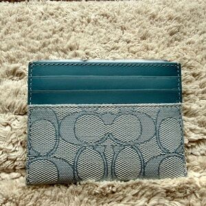 Coach Blue and Gray Card Holder